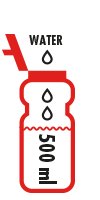 Add 500ml water to bottle